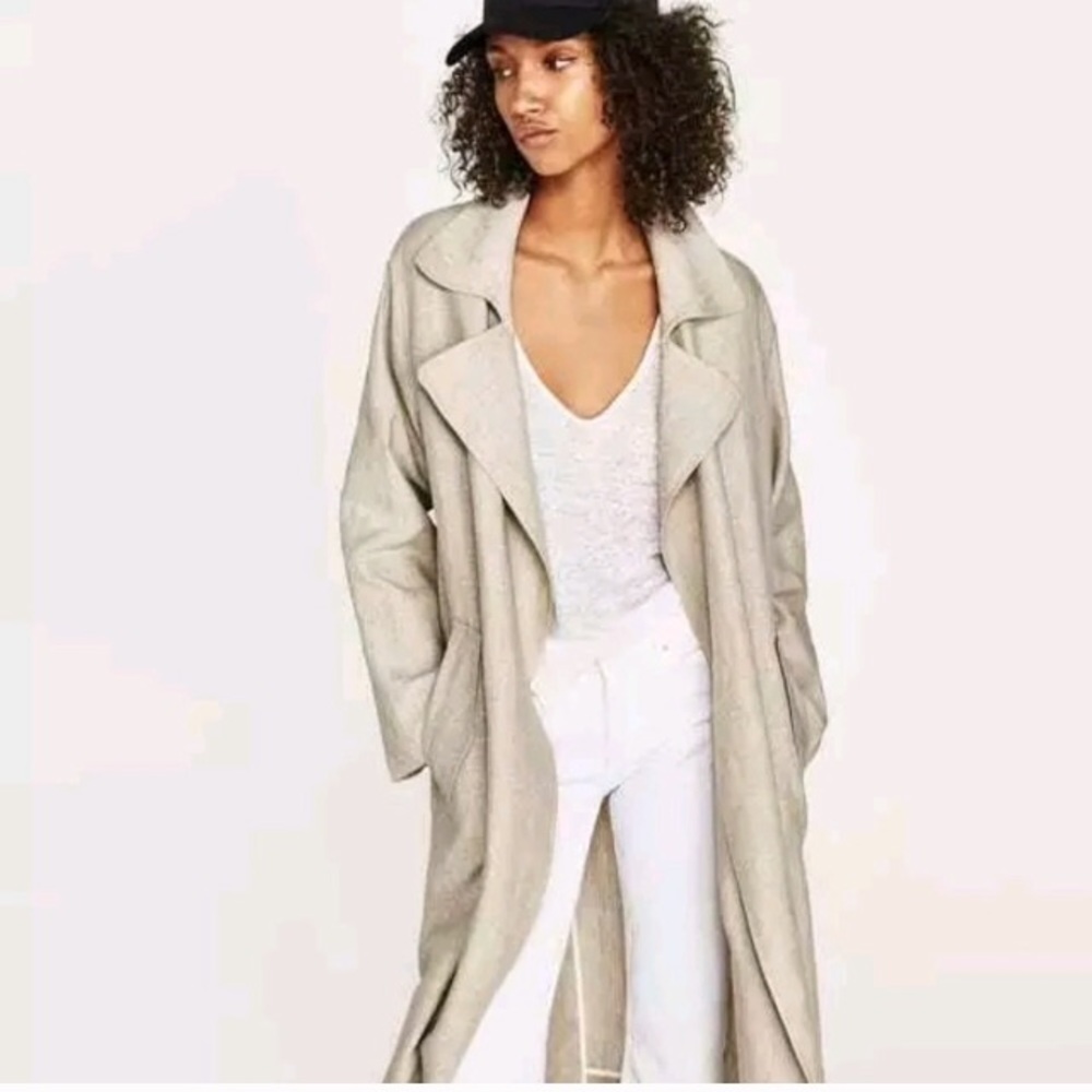 (Zara)NWT🏷 Linen Trench Coat